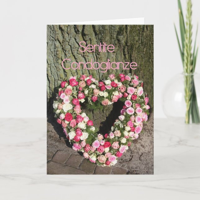 Italienisches Beileid Sentite Condoglianze Karte (Vorderseite)