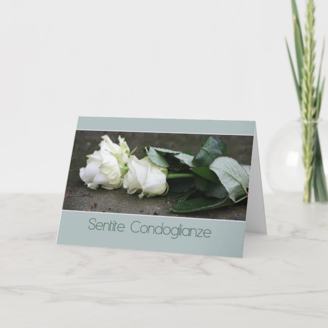 Italienisches Beileid Sentite Condoglianze Karte (Vorderseite)