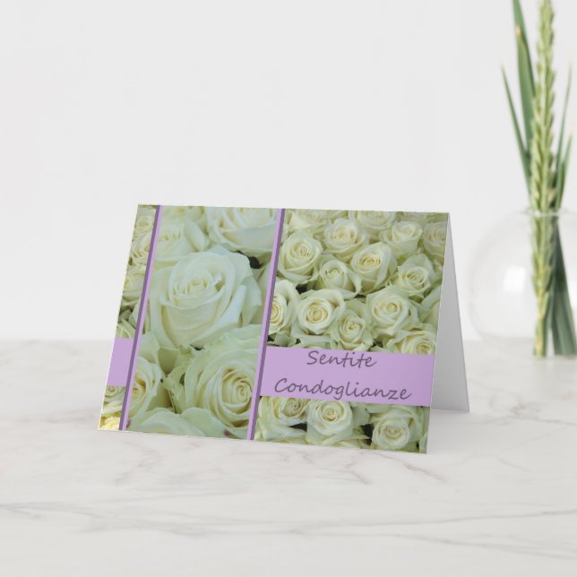 Italienisches Beileid Sentite Condoglianze Karte (Vorderseite)