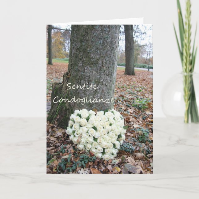 Italienisches Beileid Sentite Condoglianze Karte (Vorderseite)