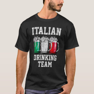 Italienisches Bier Drink Team Land Italien Flaggen T-Shirt