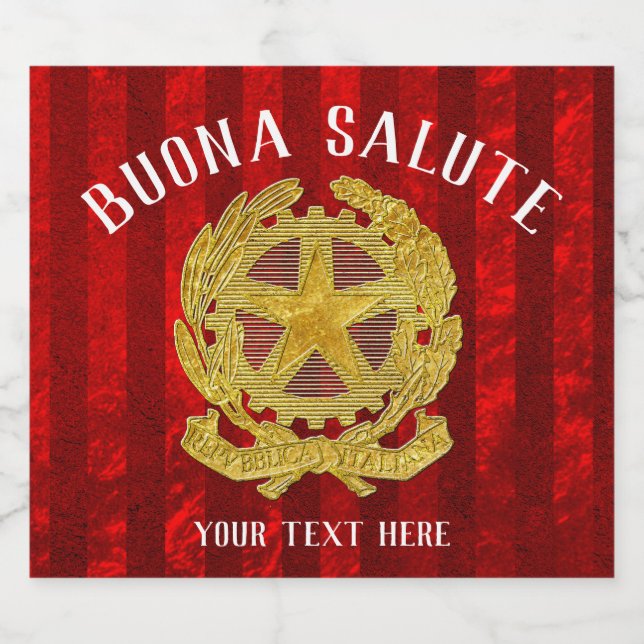 Italienisches Bier-Label Bierflaschenetikett (Einzelnes Label)