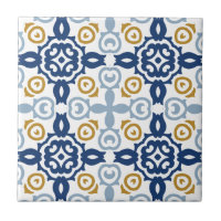 Italienisches blaues Dekor Vintage Keramik Tile