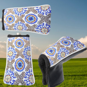 Italienisches Blaues Mosaik Golf Headcover