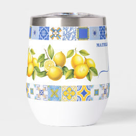 Italienisches Blue Tiles Lemon Summer Brautparty