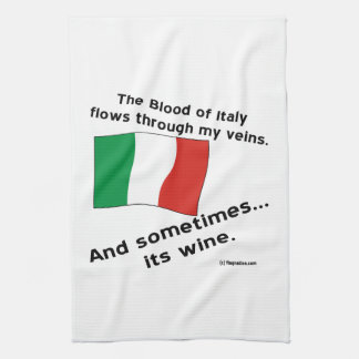 Italienisches Blut fließt durch die Vene irgendwan Geschirrtuch