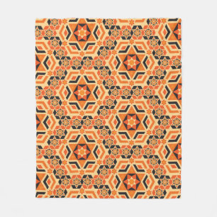 Italienisches Bodengeometriemuster, vintage Mosaik Fleecedecke