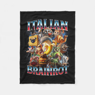 Italienisches Brain Rot Italienisches Brainrot Fun Fleecedecke
