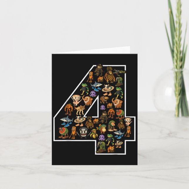 Italienisches Brainrot Geburtstag 4 Jahre Meme 4.  Karte (Vorderseite)