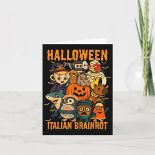 Italienisches Brainrot-Meme-Zeichen Halloween-Kost Karte