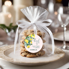 Italienisches Brautparty Lemon Runder Aufkleber