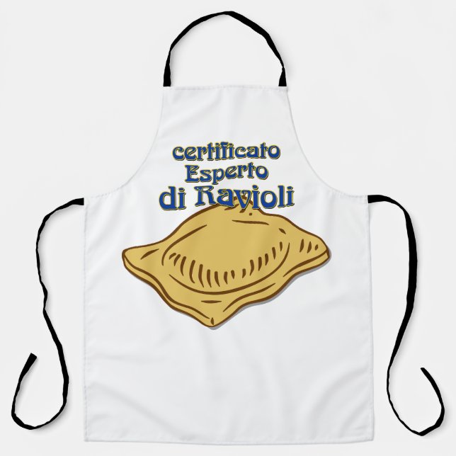 Italienisches Certificato Esperto di ravioli Pasta Schürze (Vorderseite)