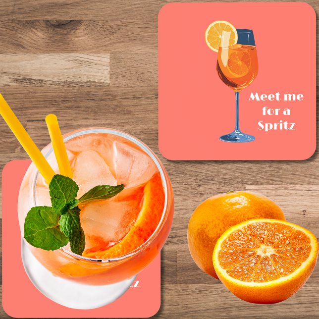 Italienisches Cocktail-Getränk Vintage Retro Happy Getränkeuntersetzer (Von Creator hochgeladen)