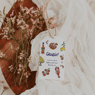 Italienisches Dankeschön-Tag für Baby Shower-Gesch Geschenkanhänger