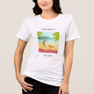Italienisches Dolce Vita Ciao Bella Luxus für Dame Tri-Blend Shirt