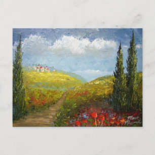 Italienisches Dorf Toskana Postkarte