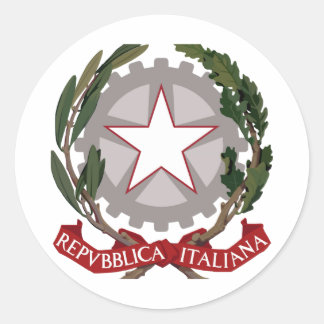 Italienisches Emblem Runder Aufkleber