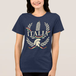 Italienisches Erbe-Wappen Tri-Blend Shirt