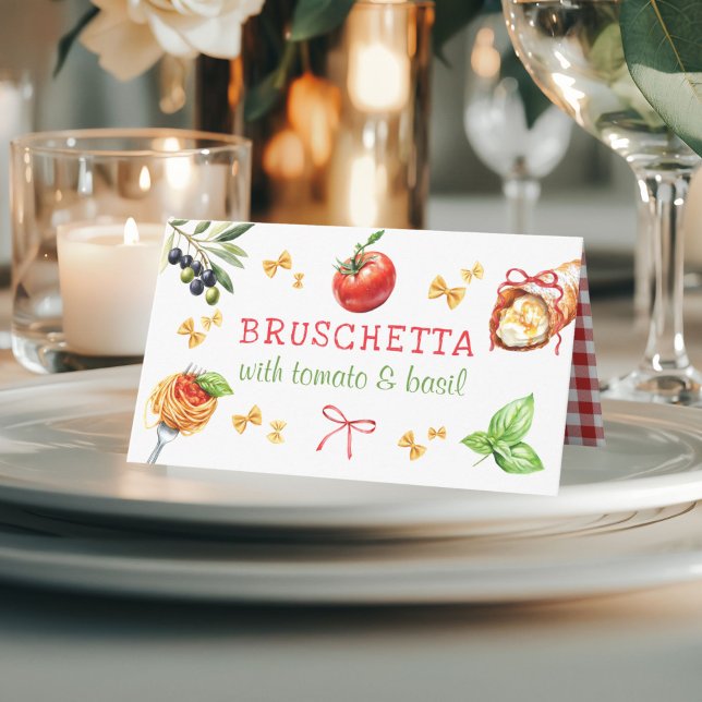 Italienisches Essen Heilige Cannoli Party-Tisch Pl Platzkarte (Elegant Holy Cannoli Party Table Place Cards)