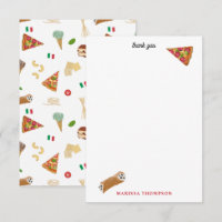Italienisches Essen Pizza Pasta Tiramisu Muster