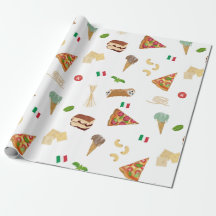 Italienisches Essen Pizza Pasta Tiramisu Muster