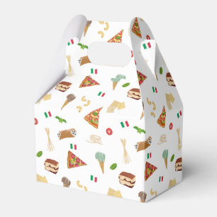 Italienisches Essen Pizza Pasta Tiramisu Muster Geschenkschachtel