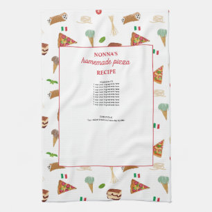Italienisches Essen Pizza Pasta Tiramisu Nonna Rez Geschirrtuch