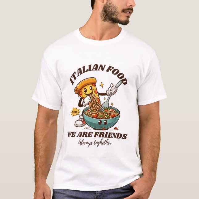 Italienisches Essen (Pizza) T-Shirt (Vorderseite)