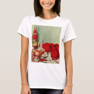 Italienisches Essen Tomaten Zwiebeln Paprika Ketch T-Shirt