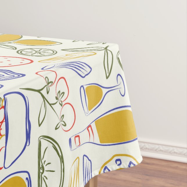 Italienisches Essensmuster  Tischdecke (Beispiel)