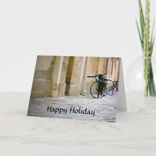 ITALIENISCHES FAHRRAD GLÜCKLICHE FEIERTAGE FEIERTAGSKARTE