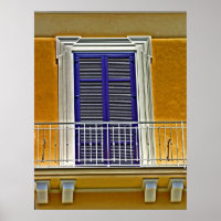 Italienisches Fenster und Balkon