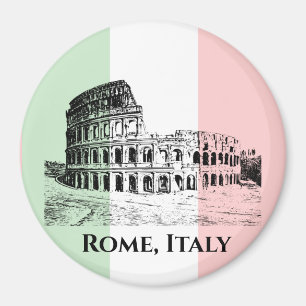 Italienisches Flag-Farbenmagazin Colosseum Design Magnet