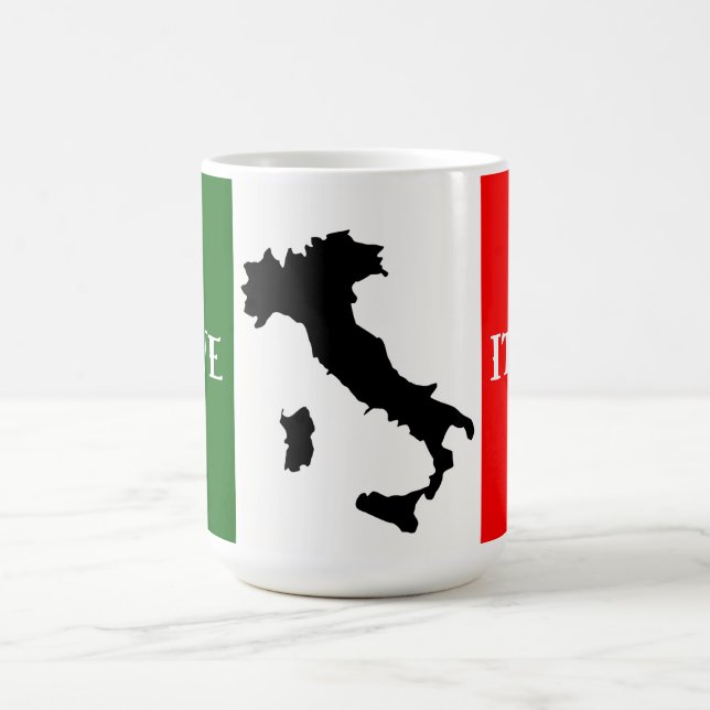 Italienisches Flag- und Kartendesign Kaffeetasse (Mittel)