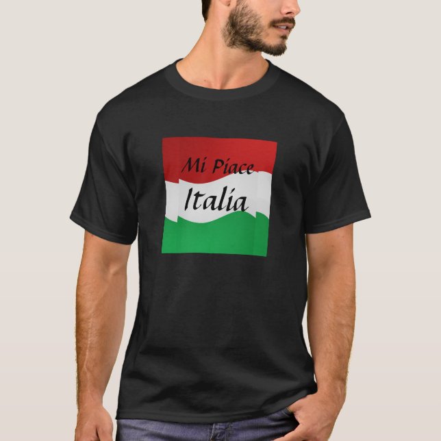 Italienisches Flaggen-Shirt MI Piace Italien T-Shirt (Vorderseite)