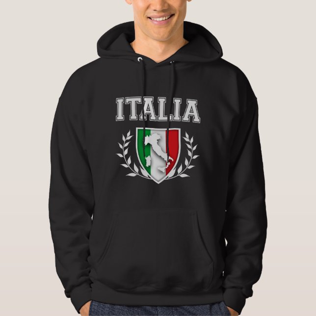 Italienisches Flaggen-Wappen Hoodie (Vorderseite)