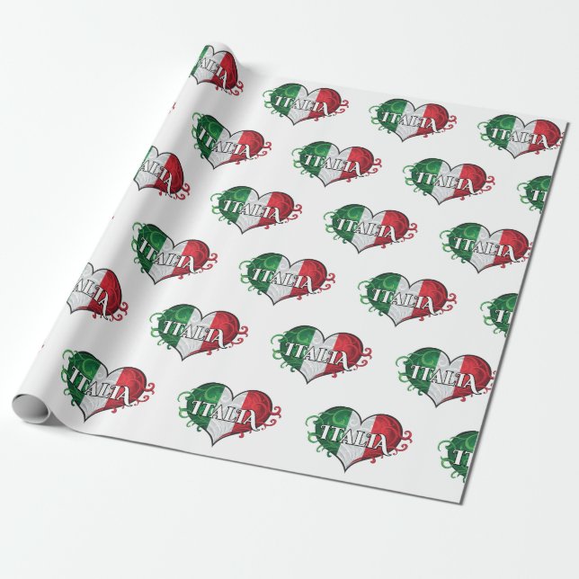 Italienisches Flaggendesign Geschenkpapier (Ungerollt)