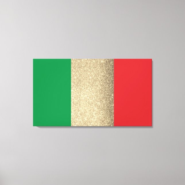 Italienisches Flaggengold Leinwanddruck (Vorderseite)