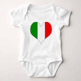 Italienisches Flaggenherz Baby Strampler