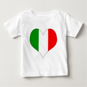 Italienisches Flaggenherz Baby T-shirt