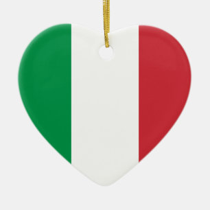Italienisches Flaggenherz Keramik Ornament
