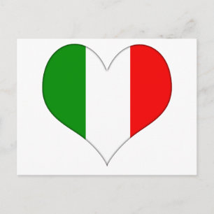 Italienisches Flaggenherz Postkarte