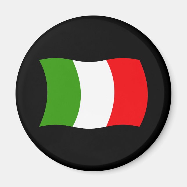 Italienisches Flaggenmagnet Magnet (Vorne)