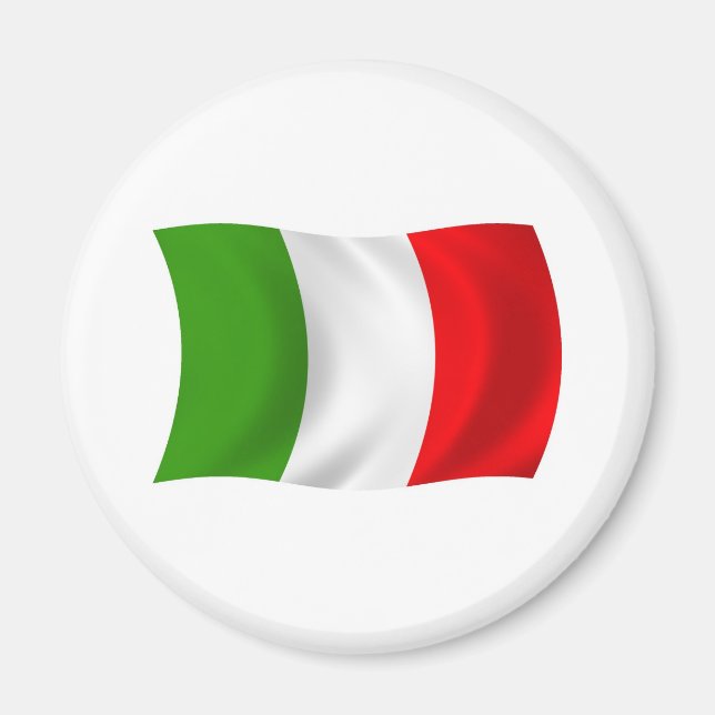 Italienisches Flaggenmagnet Magnet (Vorne)