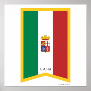 Italienisches Flaggenplakat für Little Italy New Y Poster