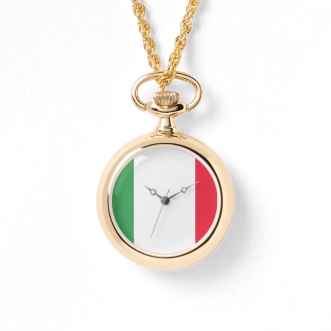 Italienisches Flaggenzeichen Armbanduhr (Vorderseite)