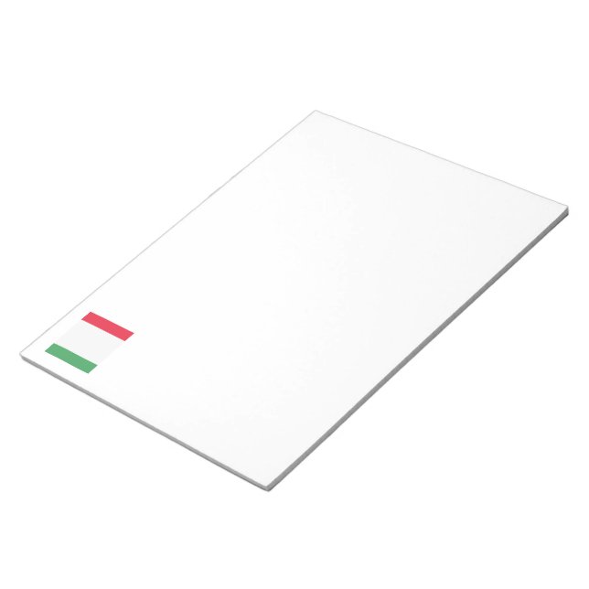 Italienisches Flaggenzeichen Notizblock (angewinkelt)