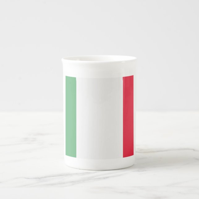 Italienisches Flaggenzeichen Prozellantasse (Vorderseite)