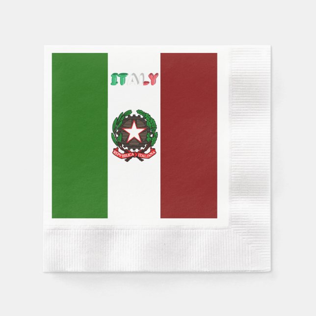 Italienisches Flaggenzeichen Serviette (Vorderseite)