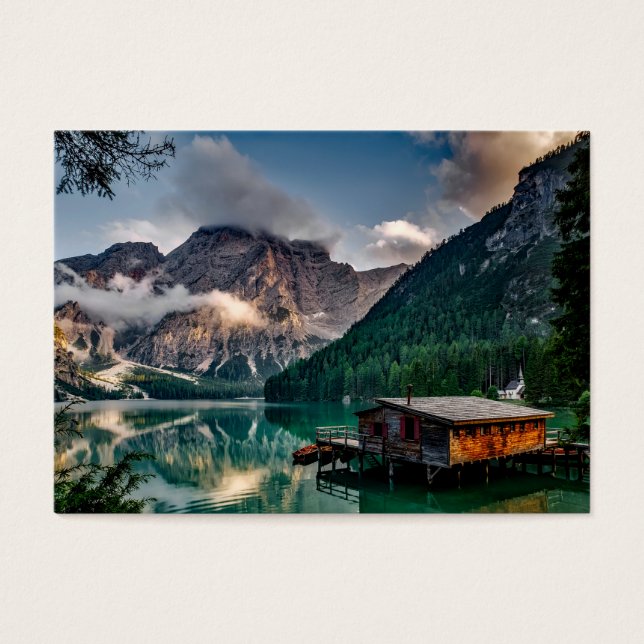 Italienisches Foto Bergsee Landschaft (Vorderseite)